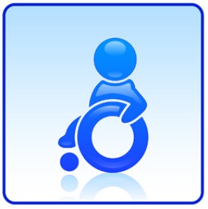 Das LVR-Symbol für Rollstuhlfahrende 