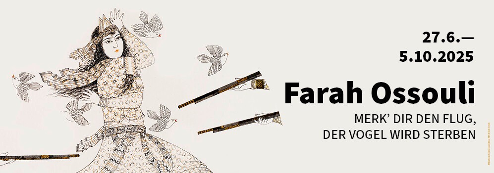 Key Visual der Ausstellung mit: Farah Ossouli, Tanz, 2025